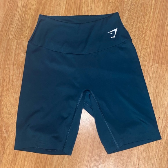 GYMSHARK Training Cycling Shorts High Waisted Bike Short in Navy Blue Womens XS - Picture 2 of 5